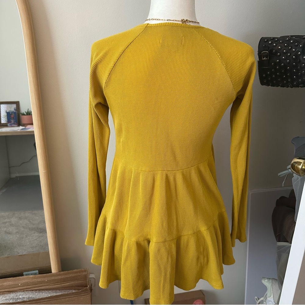 Anthropologie Maeve Samina Waffle Blouse Tiered XS - Picture 5 of 6
